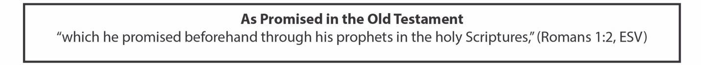 As promised in the Old Testament