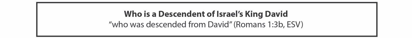 Who is a descendent of King David