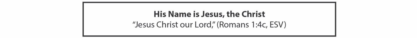 His name is Jesus, the Christ